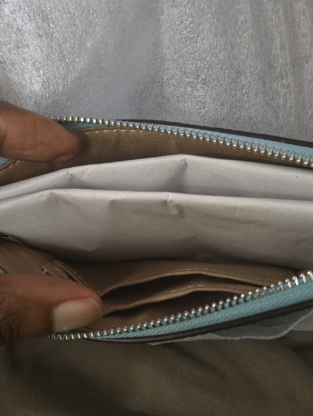 Coach Sky Blue Pouch - Picture 6 of 6